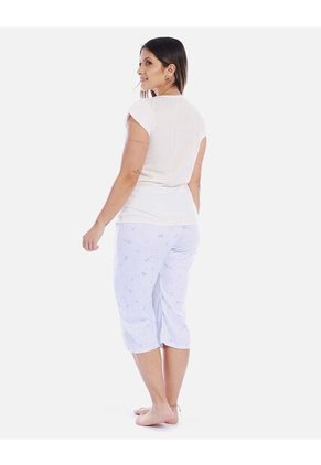 Pijama Conjunto Pantalón Largo Mujer Marfil