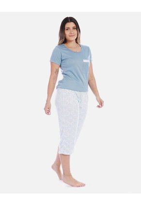 Pijama Conjunto Capri Mujer Azul