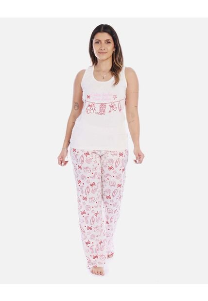 Pijama Conjunto Pantalón Largo Mujer Marfil