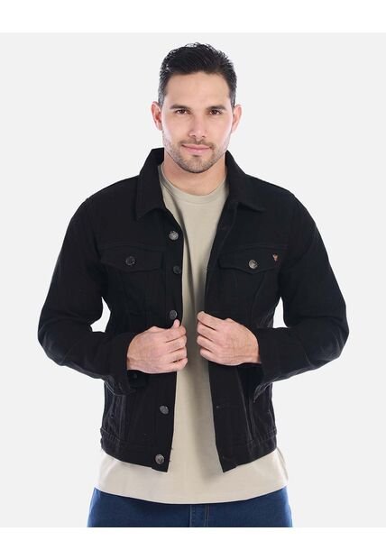 Chaqueta Denim Negra Hombre