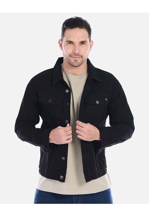 Chaqueta Denim Negra Hombre