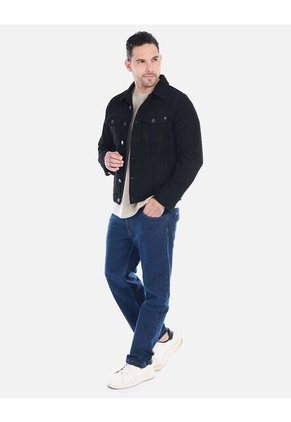 Chaqueta Denim Negra Hombre