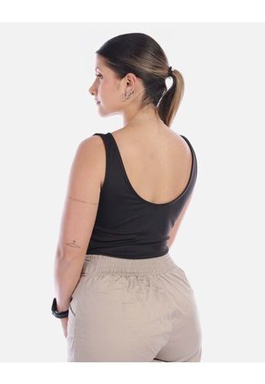 Body De Microfibra Con Escote En V