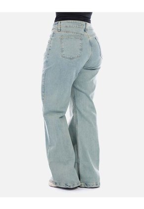 Jean Wide Leg Con Costura Frontal