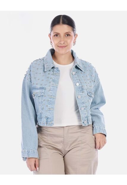 Chaqueta Denim Diosa Con Taches