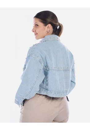 Chaqueta Denim Diosa Con Taches