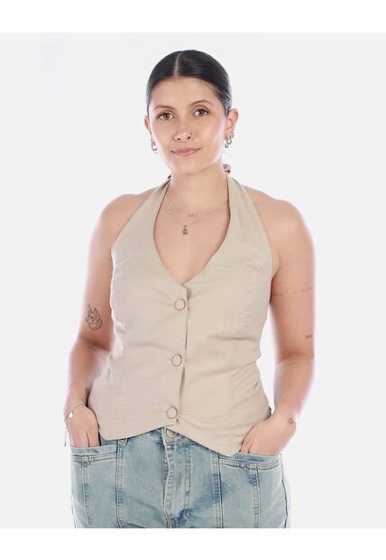 Jean Wide Leg Con Costura Frontal