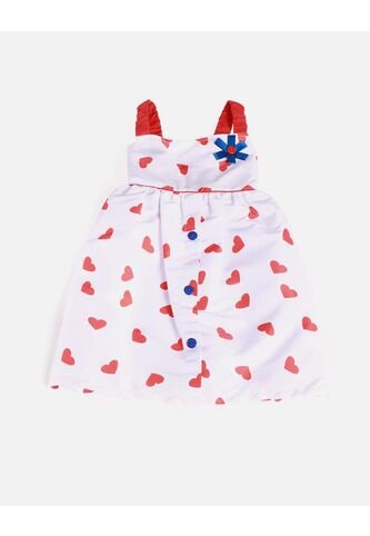 Vestido Corazones Niña Con Botones Decorativos Arequipe
