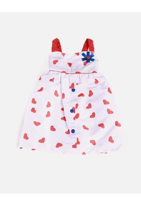 Vestido Corazones Niña Con Botones Decorativos