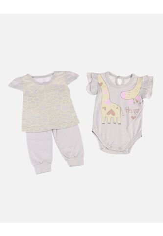 Conjunto Para Bebé De Blusa + Body + Pantalón Arequipe