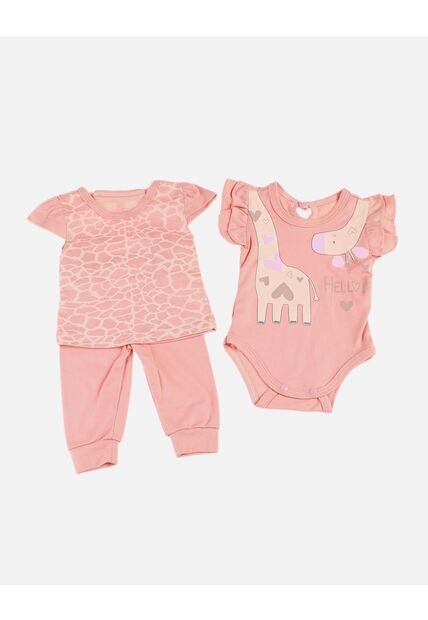 Conjunto Para Bebé De Blusa + Body + Pantalón