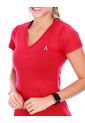 Camiseta Deportiva En Malla Dama Cuello V Rojo Arequipe de Arequipe