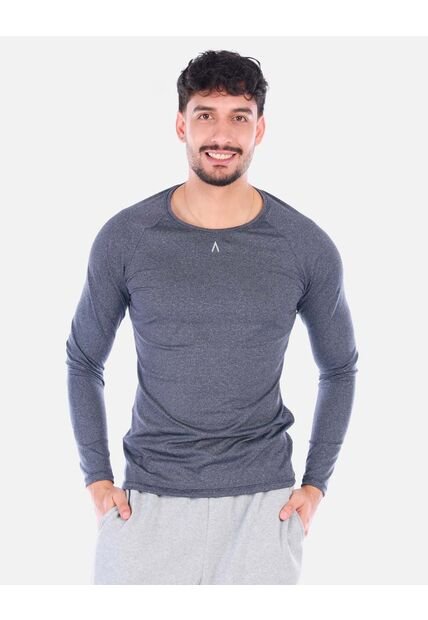 Camiseta Deportiva Hombre Manga Larga Ajuste Fit