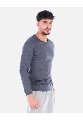 Camiseta Deportiva Hombre Manga Larga Ajuste Fit