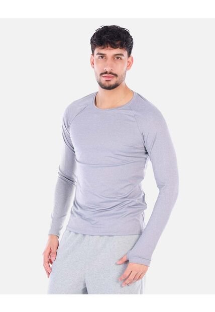 Camiseta Deportiva Hombre Manga Larga Ajuste Fit