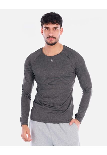 Camiseta Deportiva Hombre Manga Larga Ajuste Fit
