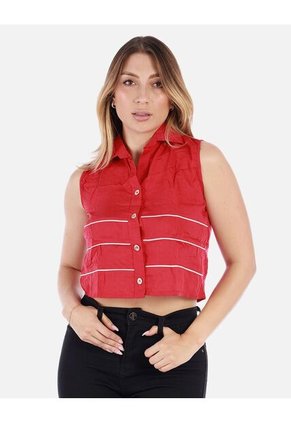 Blusa Sin Mangas Mujer Con Botones | Moda Casual Arequipe