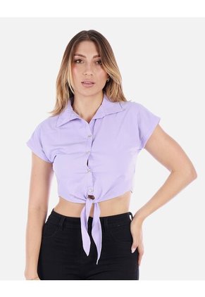 Blusa Crop Mujer Con Nudo Frontal | Moda Fresca Arequipe