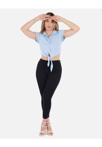 Blusa Crop Mujer Con Nudo Frontal | Moda Fresca Arequipe Arequipe