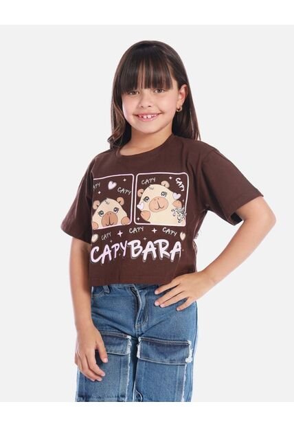 Blusa  Para Niña Con Estampado De Capibara
