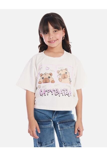 Blusa  Para Niña Con Estampado De Capibara