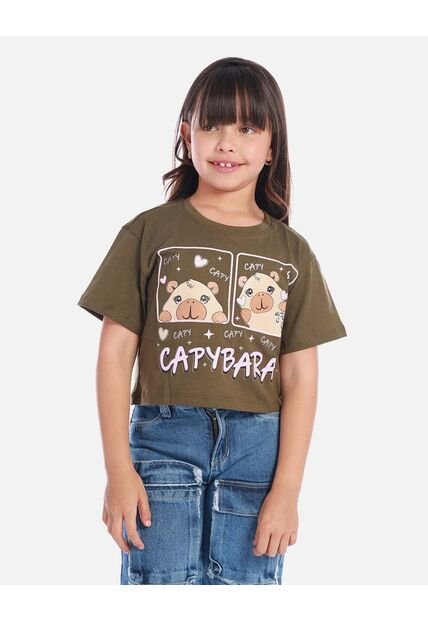 Blusa  Para Niña Con Estampado De Capibara