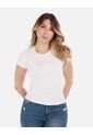 Camiseta Básica Ajustada De Mujer En Tejido Suave de Arequipe