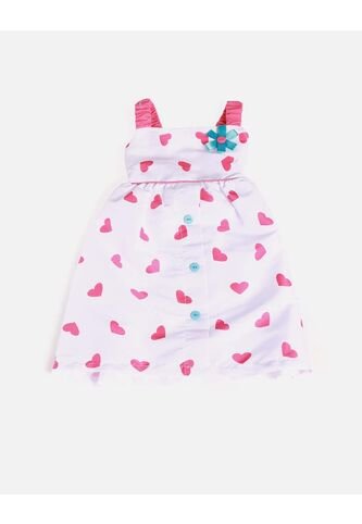 Vestido Corazones Niña Con Botones Decorativos Arequipe