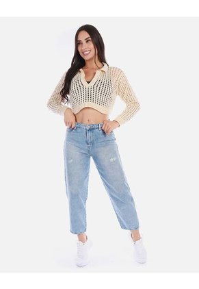 Buzo Calado Mujer Estilo Corto