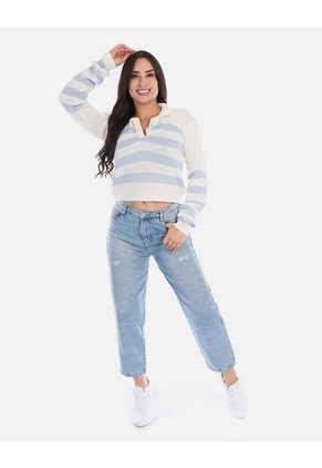 Buzo Tejido A Rayas Mujer