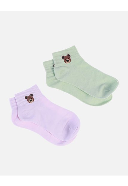 Pack X2 Medias Tobilleras Para Dama Oso