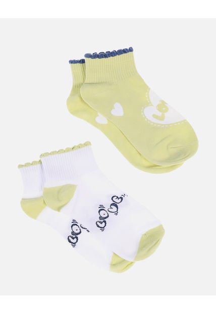 Pack X2 Medias Tobilleras Para Dama Con Estampado Conejo
