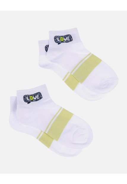 Pack X2 Medias Tobilleras Para Dama Con Estampado Conejo