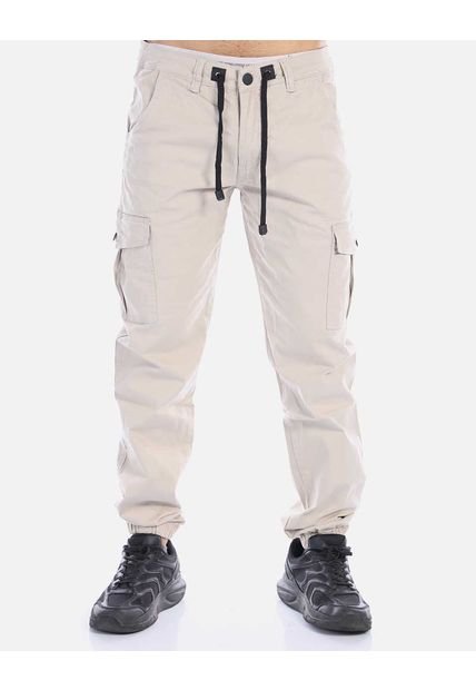 Pantalón Cargo Tipo Jogger Hombre Con Bota Resortada
