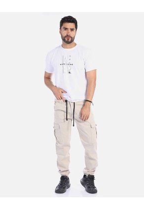 Pantalón Cargo Tipo Jogger Hombre Con Bota Resortada