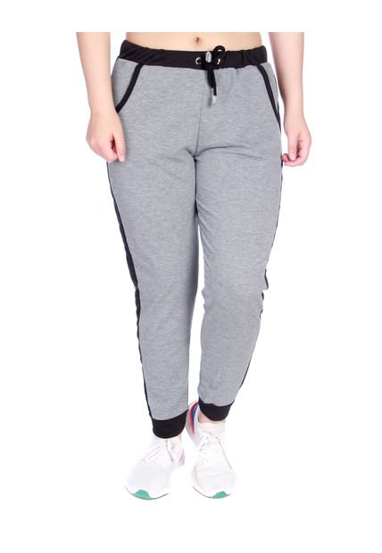 Jogger para Mujer, Pretina ancha - Gris jaspe TALLA S