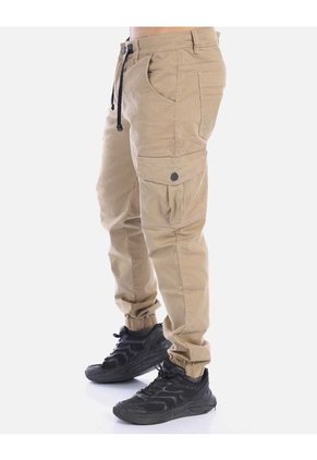 Pantalón Cargo Tipo Jogger Hombre Con Bota Resortada