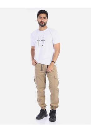 Pantalón Cargo Tipo Jogger Hombre Con Bota Resortada