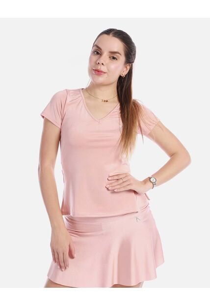 Camiseta Cuello En V Mujer De Estilo Casual