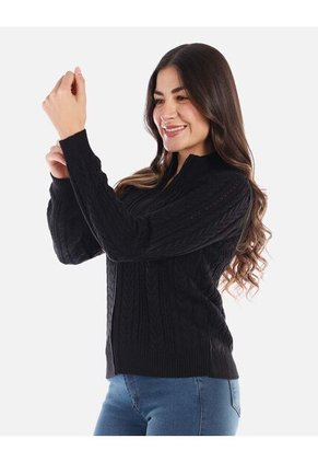 Buzo Tejido Con Cierre Y Diseño Elegante