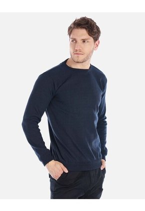 Suéter Tejido Para Hombre Cuello Redondo