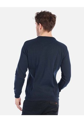 Suéter Tejido Para Hombre Cuello Redondo