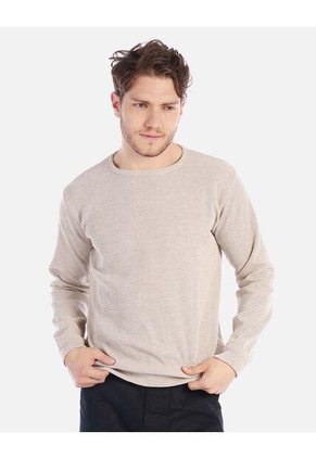 Suéter Tejido Para Hombre Cuello Redondo