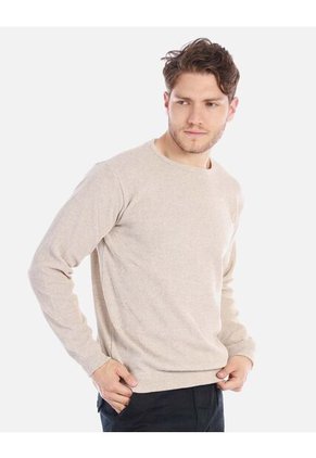 Suéter Tejido Para Hombre Cuello Redondo