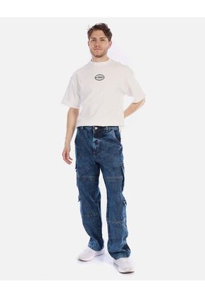 Jean Cargo Para Hombre Estilo Utilitario