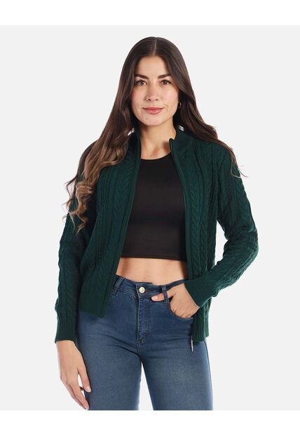 Buzo Tejido Con Cierre Y Diseño Elegante