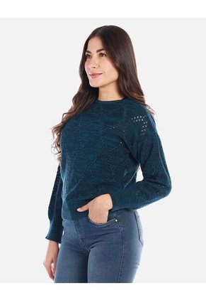 Buzo Tejido Con Diseño Calado Femenino