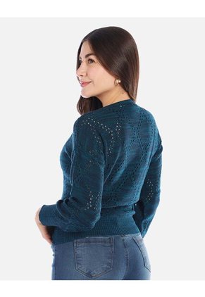 Buzo Tejido Con Diseño Calado Femenino
