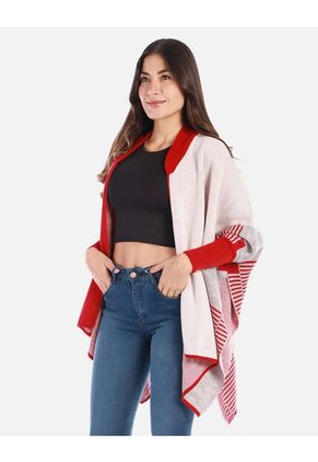 Ruana Tejida Con Caída Amplia Y Elegante