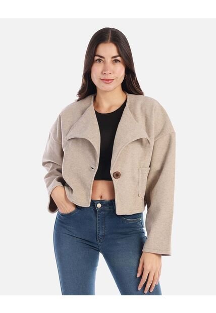 Chaqueta Femenina Con Silueta Amplia Y Elegante